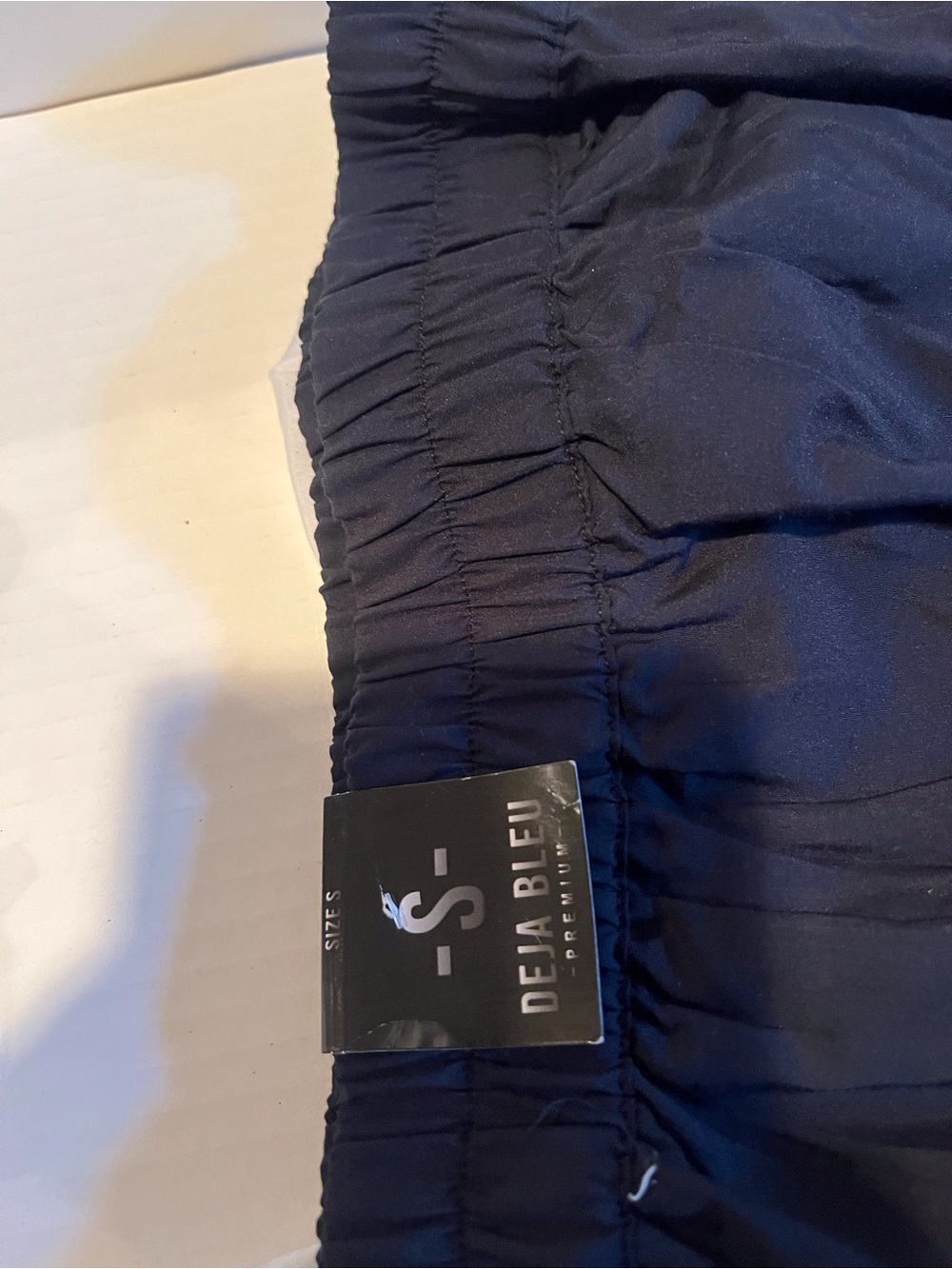 Striped Cotton, Navy and White Maxi Skirt with Tie Waist - Picture 6 of 6